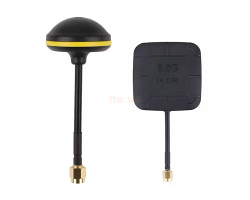 Панельная антенна 14 dBi + клеверная антенна 7 dBi 5.8GHz